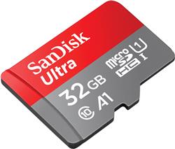 Carte SanDisk Ultra microSD 32 Go 120 Mo/s C10 UHS U1 A1 + adaptateur argenté