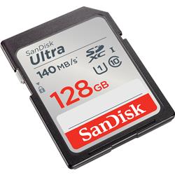 SanDisk Ultra SD 128 Go 140 Mo/s C10 U1 UHS 4x6 Blister Argent