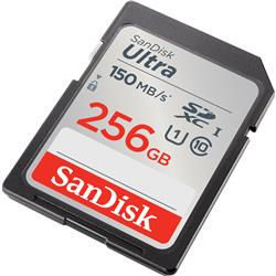 SanDisk Ultra SD 256 Go 150 Mo/s C10 U1 UHS 4x6 Blister Argent