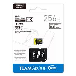 TEAMGROUP PRO+ 256 Go microSDXC UHS-I U3 A2 V30