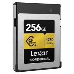 Carte mémoire Lexar Professional CFexpress Type B 256 Go, lecture jusqu'à 1 750 Mo/s, enregistrement vidéo brut 8K (LCXEXPR2...
