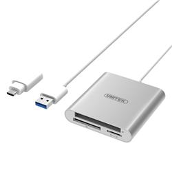 UNITEK - Lecteur de cartes USB 3.0 à Multi-In-One en aluminium(Open Box)