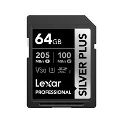 Lexar Professional SILVER PLUS 64GB SDXC UHS-I U3 V30 C10