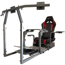 GTR Simulator GTA-Pro Model - Silver Frame, Black/Red Seat