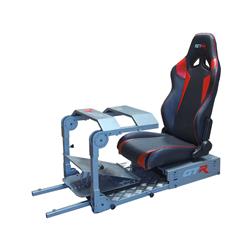 GTR Simulator GTA-Pro Model - Silver Frame, Black/Red Seat