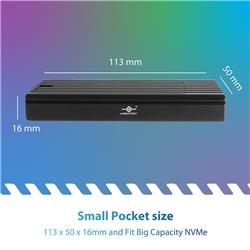 Vantec NexStar SX, M.2 NVMe SSD vers USB 3.2 Gen2x2 (NST-230C3-BK)