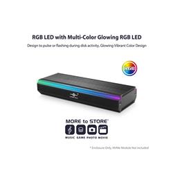 Vantec NexStar SX, USB 3.2 Gen2x1 Type C M.2 NVMe/SATA RGB Enclosure