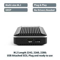 Vantec M.2 NVMe SSD To USB 3.1 Gen 2x1 Type C Syncable RGB Enclosure(Open Box)