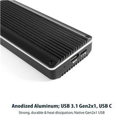 Vantec M.2 NVMe SSD To USB 3.1 Gen 2x1 Type C Syncable RGB Enclosure(Open Box)