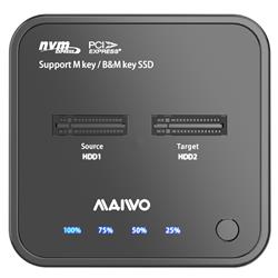 Maiwo K3016P Dual Bay Docking Station with 1:1 Clone Function
