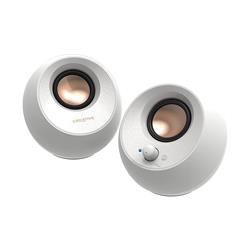 CREATIVE Pebble V3 Minimalistic 2.0 USB-C Speakers, White