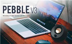 CREATIVE Pebble V3 Minimalistic 2.0 USB-C Speakers with Bluetooth 5.0,
