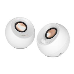 Creative Pebble Pro 2.0 RGB Speakers with Bluetooth 5.3, White