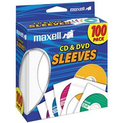 Maxell - Pochettes pour CD / DVD - 6 x 100 - Blanc