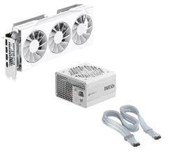 XFX Swift AMD Radeon RX 9070 GRE White GPU + CORSAIR RM850e White PSU