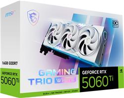 MSI GeForce RTX 5060 Ti 16G GAMING TRIO OC WHITE, GDDR7 16GB graphics
