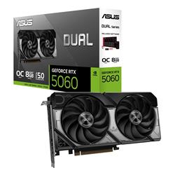 ASUS Dual GeForce RTX 5060 8GB GDDR7 PCI Express 5.0 x8 ATX Graphics Card DUAL-RTX5060-O8G