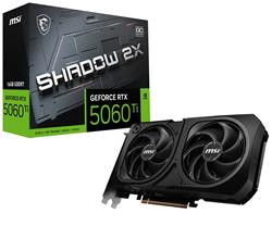 Carte graphique MSI GeForce RTX 5060 Ti 16 Go Shadow 2X OC Plus, GDDR7 16 Go
