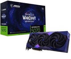 MSI World of Warcraft GeForce RTX 5070 12GB GDDR7 PCI Express 5.0 ATX Graphics RTX 5070 12G World of Warcraft MIDNIGHT VOID EDITION OC