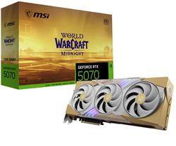 MSI World of Warcraft GeForce RTX 5070 12GB GDDR7 PCI Express 5.0 ATX Graphics RTX 5070 12G World of Warcraft MIDNIGHT LIGHT EDITION OC