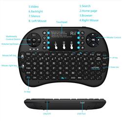 RII Mini i8+ Wireless Backlit Keyboard with Touchpad Mouse(Open Box)