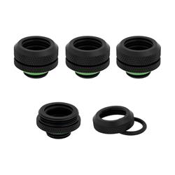 CORSAIR Fitting (hard tube),XF Hardline 4-pack (14mm OD compression; black)