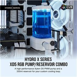 Combinaison pompe/réservoir CORSAIR Hydro X Series XD5 RVB - blanc