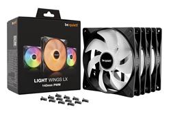 be quiet! Light Wings LX 140mm PWM ARGB Case Fan, Black, 3 Pack(Open Box)
