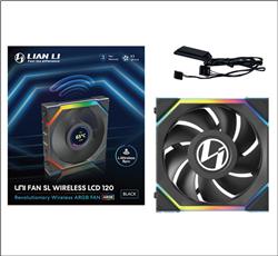 LIAN LI UNI FAN SL WIRELESS RGB LCD Reverse Black Color Single Pack 12cm Fan Pack without Controller (Reverse Blade )
