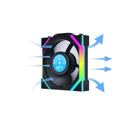 LIAN LI UNI FAN SL WIRELESS LCD RGB Black 3x 12cm Fan Pack with Controller(Open Box)