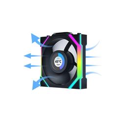 LIAN LI UNI FAN SL WIRELESS RGB Reverse Blade Black Color 3x 12cm Fan Pack with Controller (Reverse Blade )