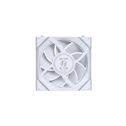 LIAN LI UNI FAN SL WIRELESS RGB LCD Blanc 3x 12cm Pack Ventilateur avec Contrôleur