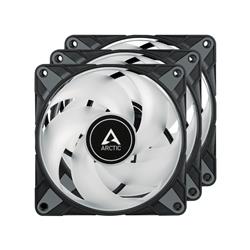 Arctic P12 PWM PST A-RGB 0dB (Noir) 120mm Ventilateur de boîtier à pression optimisée | Vitesse contrôlée PWM avec PST | Ecl...