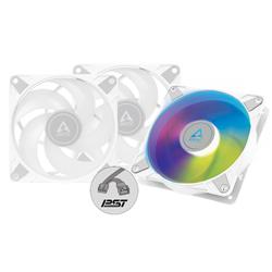 Arctic P12 PWM PST A-RGB 0dB (Blanc) 120mm Ventilateur de boîtier à pression optimisée | Vitesse contrôlée PWM avec PST | Ec...
