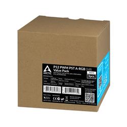 Arctic P12 PWM PST A-RGB 0dB (Blanc) 120mm Ventilateur de boîtier à pression optimisée | Vitesse contrôlée PWM avec PST | Ec...