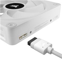 CORSAIR QX RGB Series, iCUE LINK QX120 RGB White, 120mm Magnetic Dome RGB Fan, Single Pack