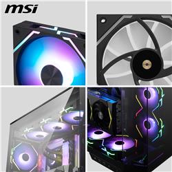 MSI MPG EZ120 ARGB-3B, bloc de connecteur magnétique - paquet de 3 noir