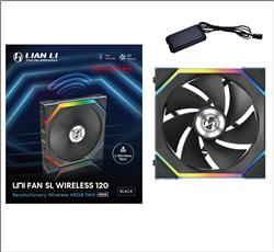 Lian Li UNI FAN SL 120 Wireless RGB 120mm Reverse Blade Fan, Black