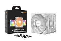 be quiet! Light Wings LX 120mm PWM High-speed ARGB Case Fan, White, 3