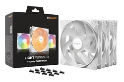 be quiet! Light Wings LX 140mm PWM ARGB Case Fan, White, 3 Pack