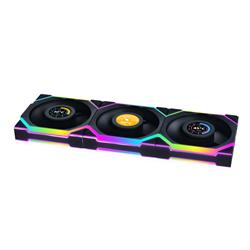 LIAN LI UNI FAN SL WIRELESS LCD RGB Black 3x 12cm Fan Pack with Controller