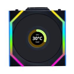 LIAN LI UNI FAN SL WIRELESS RGB LCD Black Color Single Pack 12cm Fan Pack without Controller