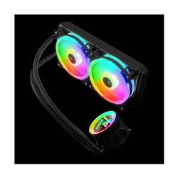 GAMDIAS CHIONE M2-240R, AIO CPU Liquid Cooler 240mm Radiator, 2 x 120 mm Fans, RGB MB Sync 5v 3pin,  AEOLUS Box RGB Fan Hub ...