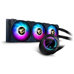 GIGABYTE AORUS WATERFORCE 360 AIO Liquid CPU Cooler, 360mm Radiator with 3X 120mm Low Noise ARGB Fans, Rotatable ARGB Lighting