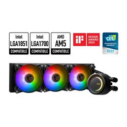 MSI MAG Coreliquid E360 Refroidisseur liquide AIO de processeur | Radiateur de 360mm | 3x 120mm Ventilateurs PWM ARVB, Compa...