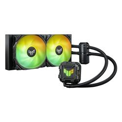 ASUS TUF Gaming LC II 240 ARGB all-in-one liquid CPU cooler features reinforced-tubing, low-noise pump, ARGB fans + cover, 6...