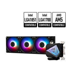 MSI MAG Coreliquid I360 Refroidisseur de processeur liquide AIO, radiateur 360 mm, triple ventilateurs ARGB PWM 120 mm, Comp...