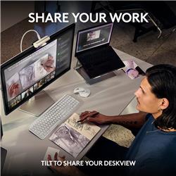 LOGITECH MX Brio Ultra HD 4k Webcam, Gris pâle(Open Box)