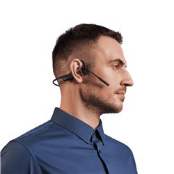 SHOKZ Casque d’écoute stéréo à conduction osseuse OpenComm2 2025, noir