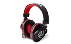 NUMARK HF175 Closed-Back Monitoring Headphone, Black/Red